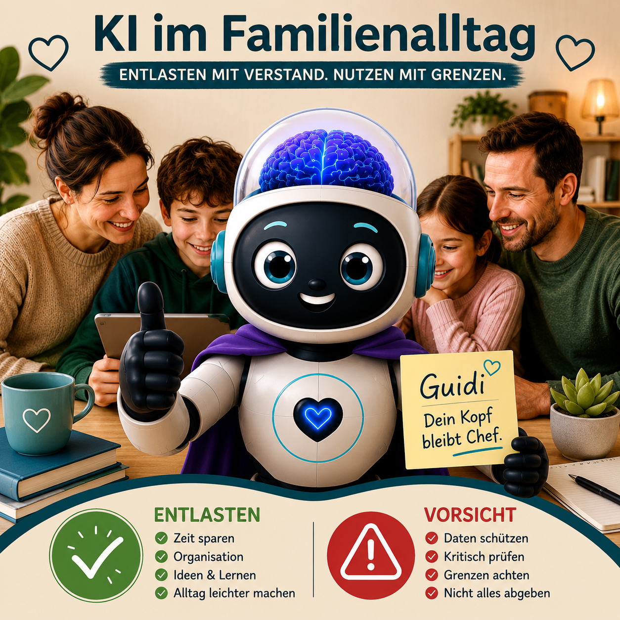 KI im Familienalltag: Wo sie entlasten kann – und wo Vorsicht sinnvoll ist