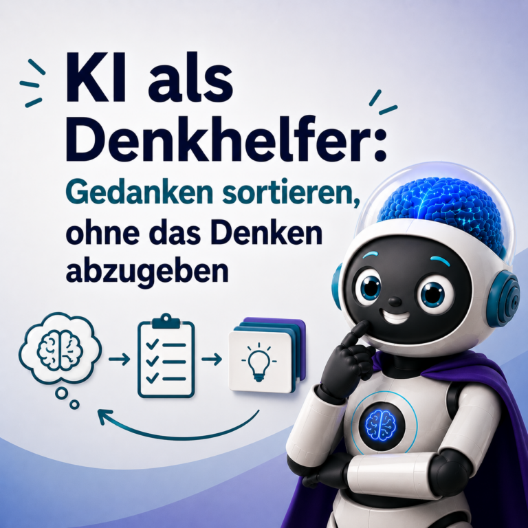 KI als Denkhelfer: Gedanken sortieren, ohne das Denken abzugeben